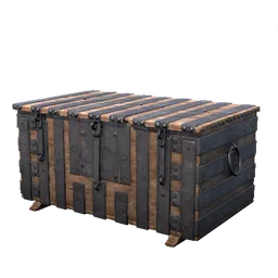 Wrought Iron Reinforced Chest