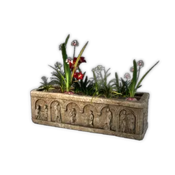Stone Planter with Frieze